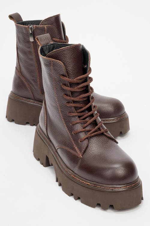 Forever & Always Shoes Tina Leather Ankle Boot In Multi