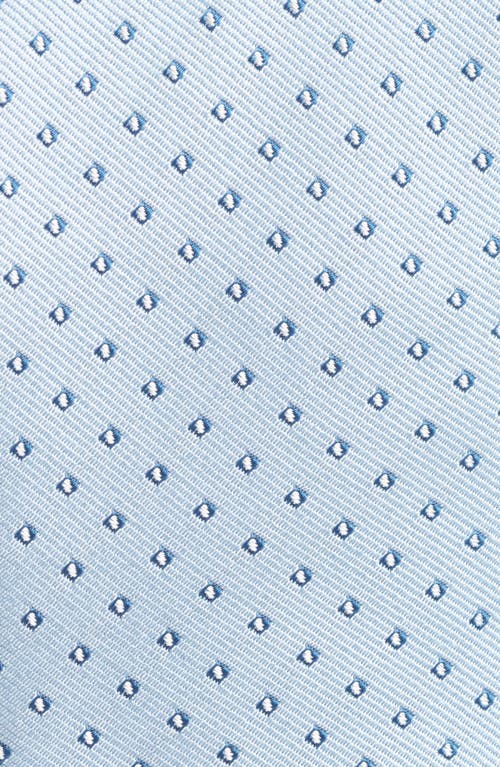 Hugo Boss Boss Micropattern Silk Blend Tie In Light Blue