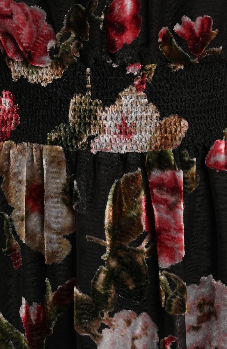 Petal & Pup Tracy Long Sleeve Dress, Alternate, color, Black Multi