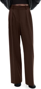 MANGO Pleated Wide Leg Pants