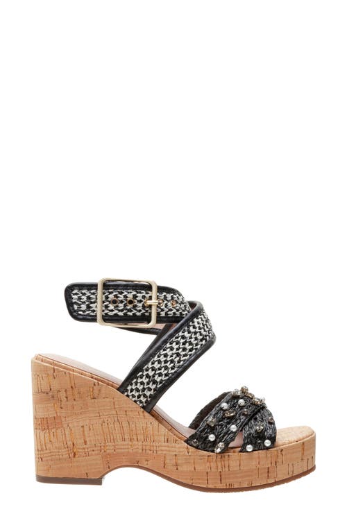 Shop Linea Paolo Varena Platform Wedge Sandal In Black
