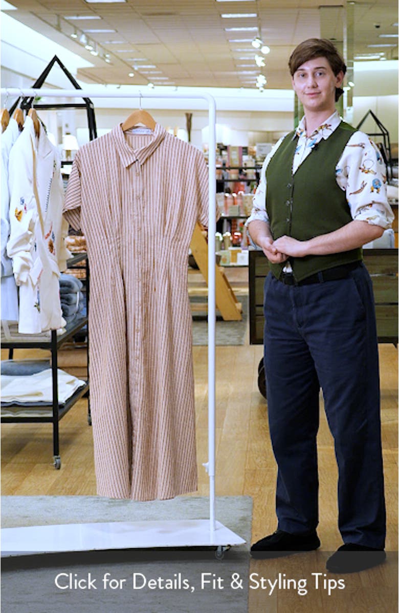 Eilis Stripe Midi Shirtdress, sales video thumbnail