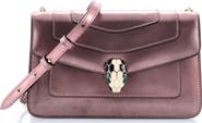 Pre-Owned Bvlgari Serpenti Forever Shoulder Bag Metallic Leather Small