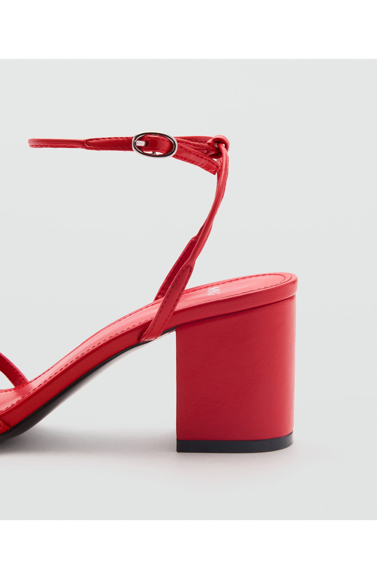 MANGO Ankle Strap Sandal, Alternate, color, Red