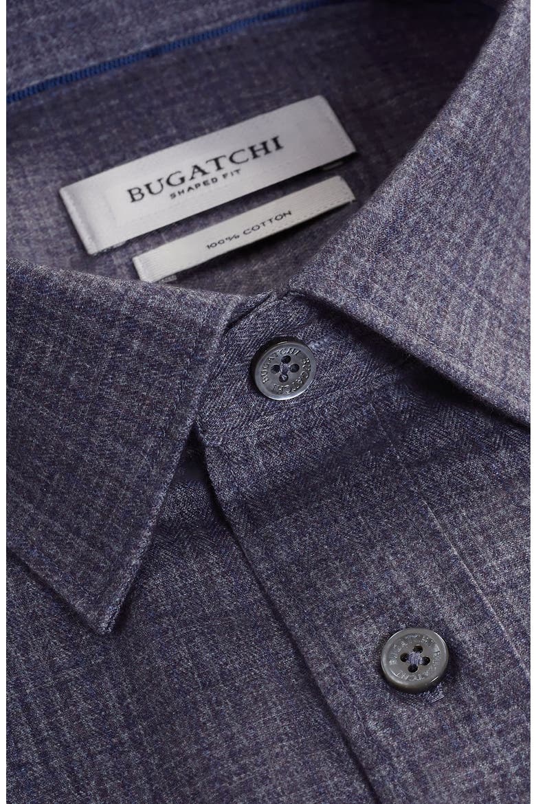 Julian Shaped Fit Brushed Mélange Button-Up Shirt, Alternate, color, AMETHYST