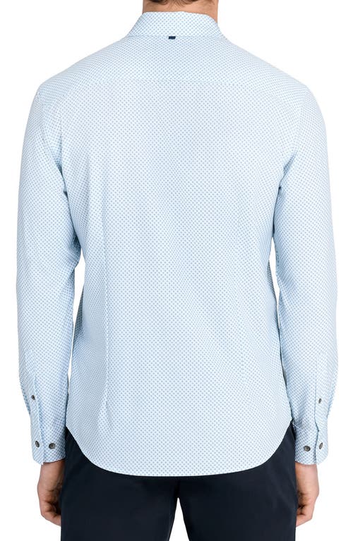 Wrk W.r.k Abstract Cube Print Performance Button-up Shirt