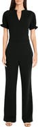 Maggy London Puff Sleeve Flare Leg Jumpsuit