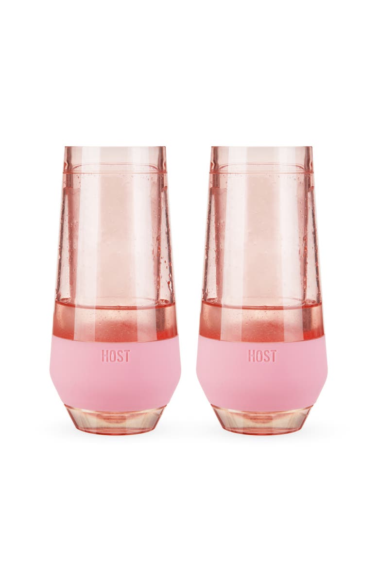 HOST Champagne FREEZE Cooling Cup Set of 2, Alternate, color, Tinted Blush
