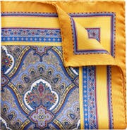Eton Paisley Silk Pocket Square