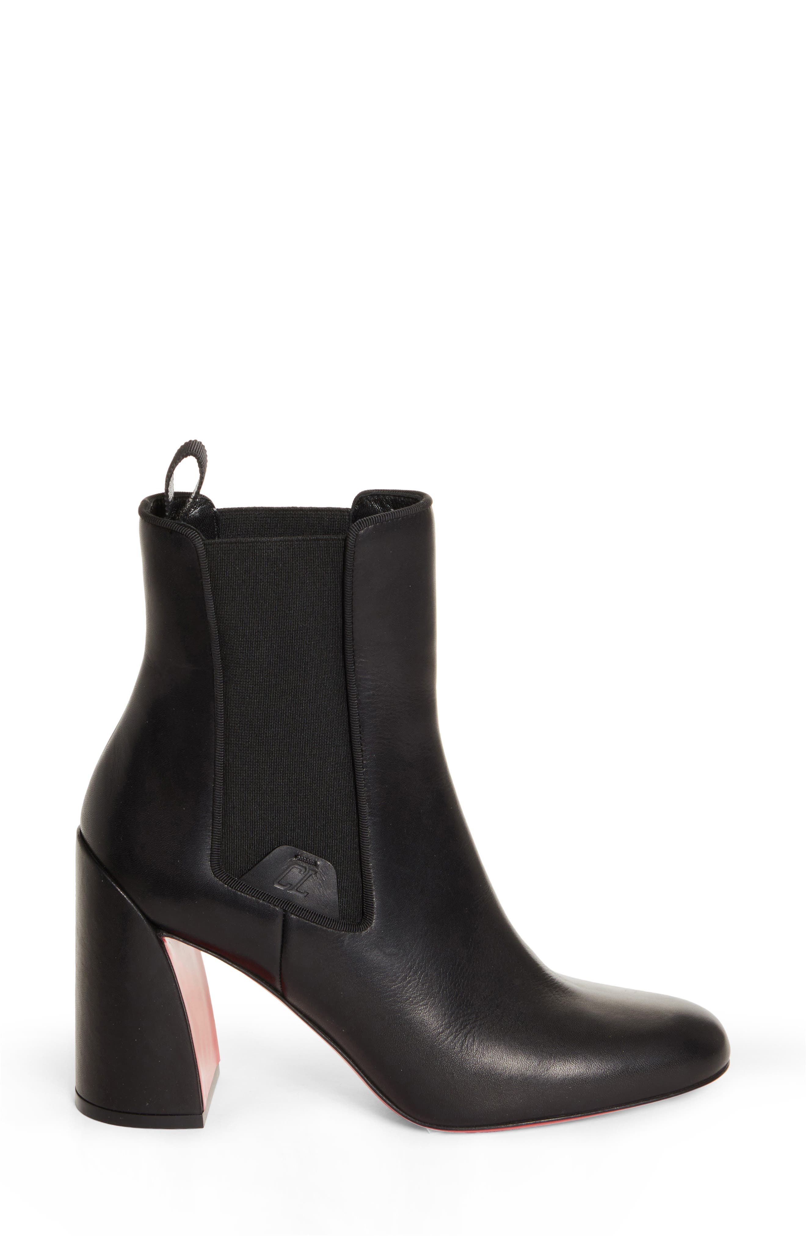 Christian Louboutin Turelastic Chelsea Boot, Alternate, color, Black