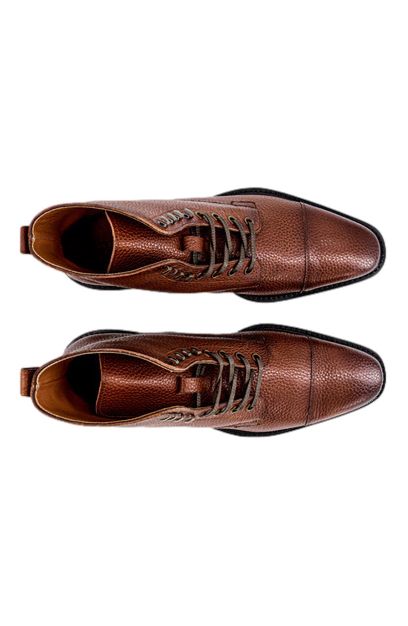 Pembroke Cap-Toe Boot, Alternate, color, Amber Tan Leather