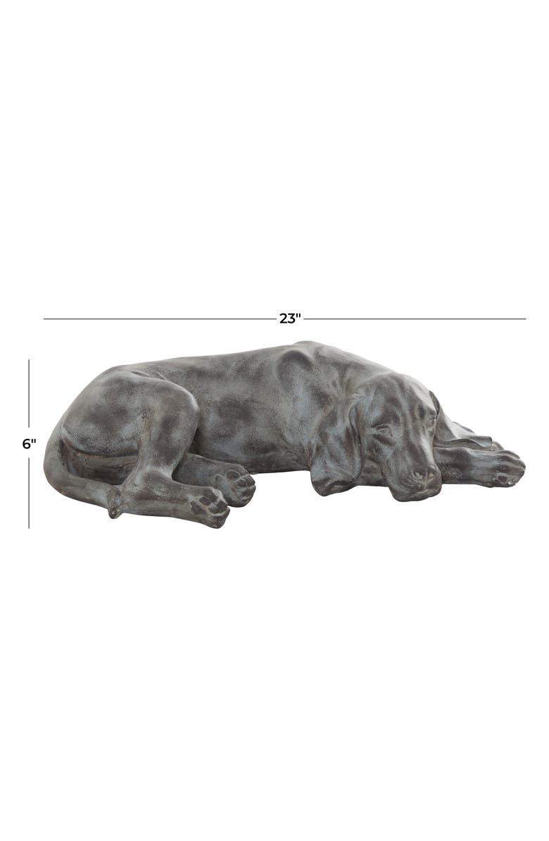 SONOMA SAGE HOME Dark Gray Magnesium Oxide Modern Farmhouse Dog Garden Sculpture, Alternate, color, 
