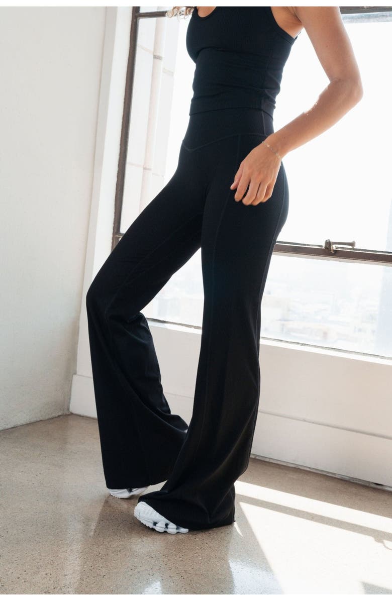 Vitality Cloud II Rib Wide Leg Trouser, Alternate, color, Midnight