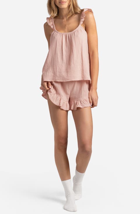 Cotton Gauze Shorts Pajama Set