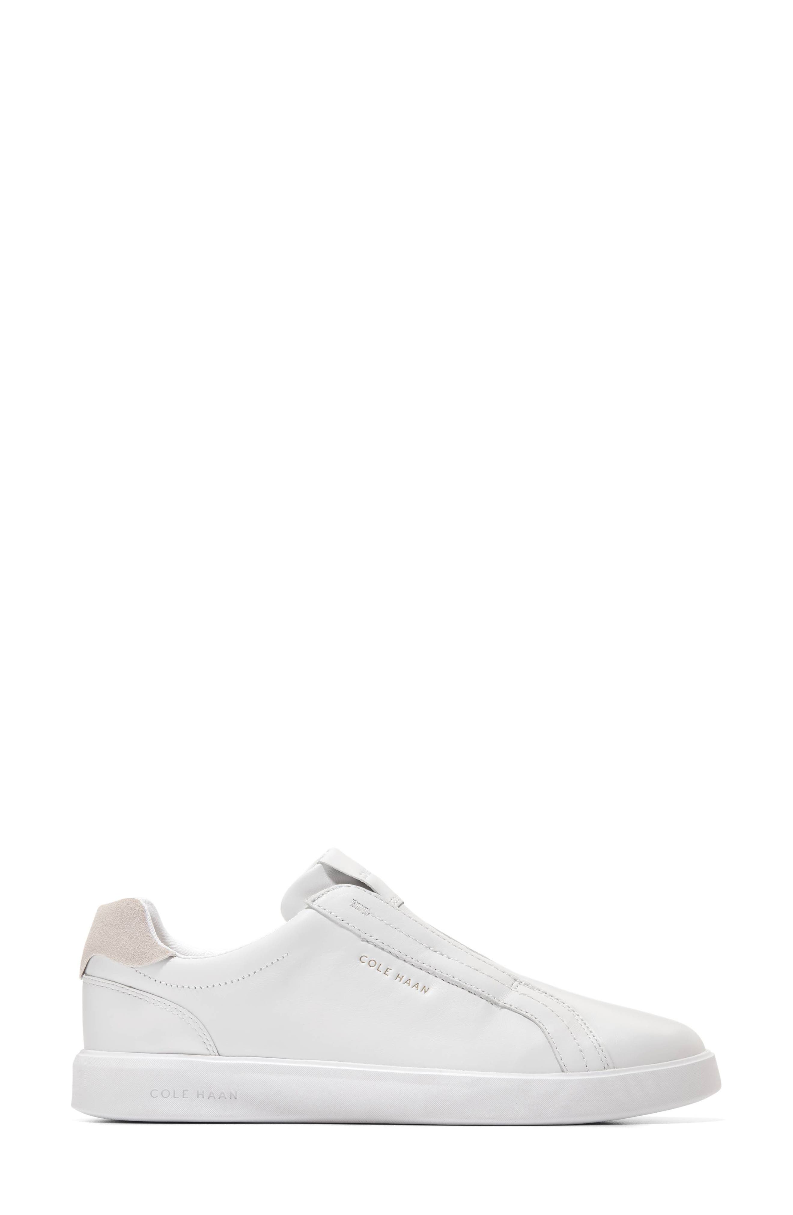 Cole Haan Grand Crosscourt Luxe Slip-On Sneaker, Alternate, color, White Leather/ Sesame Suede