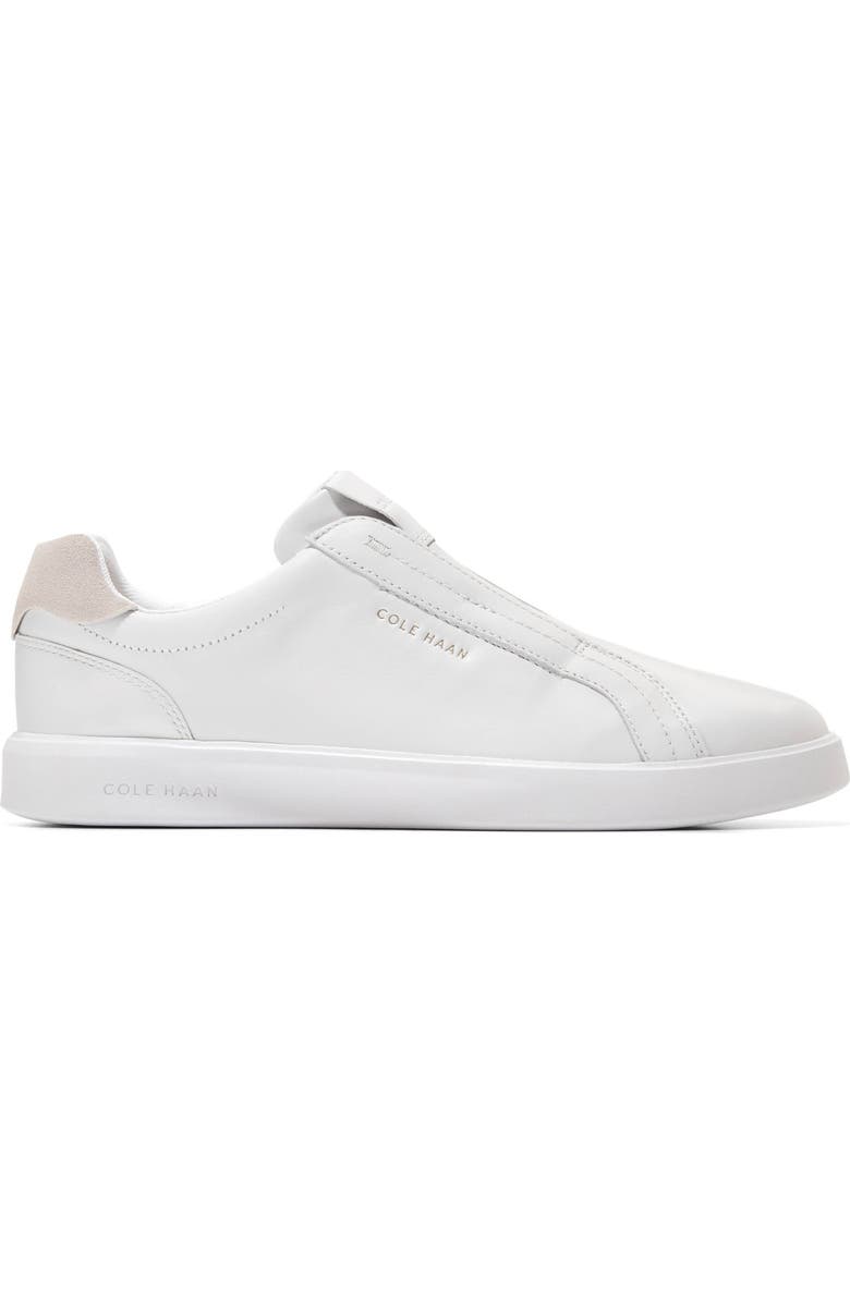 Cole Haan Grand Crosscourt Luxe Slip-On Sneaker, Alternate, color, White Leather/ Sesame Suede