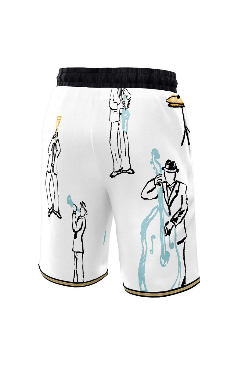 NBA X KIDSUPER Unisex NBA & KidSuper Studios by Fanatics White Utah Jazz Hometown Shorts, Alternate, color, White