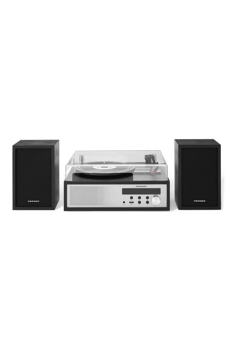 Sloane Record Player & Speakers, Main, color, BLACK