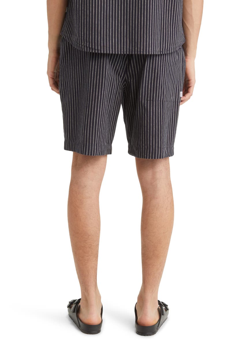 Wax London Kurt Stripe Linen & Cotton Drawstring Shorts, Alternate, color, 