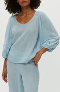 Michael Stars Pruitt Balloon Sleeve Gauze Top