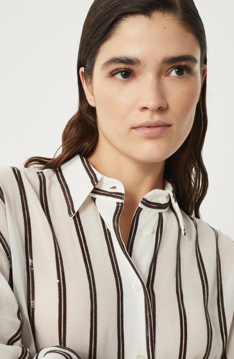 Brunello Cucinelli Dazzling Embroidery shirt, Alternate, color, 