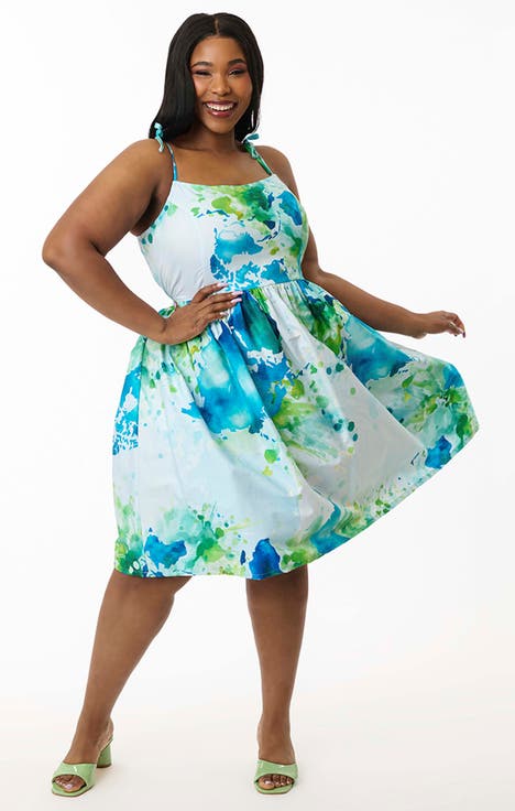 Plus Size 1950s Bobbie Swing Dress