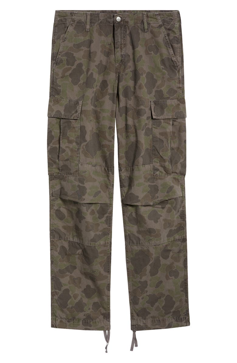 Carhartt Work In Progress Camo Cotton Duck Cargo Pants, Alternate, color, Camo Duck / Porph