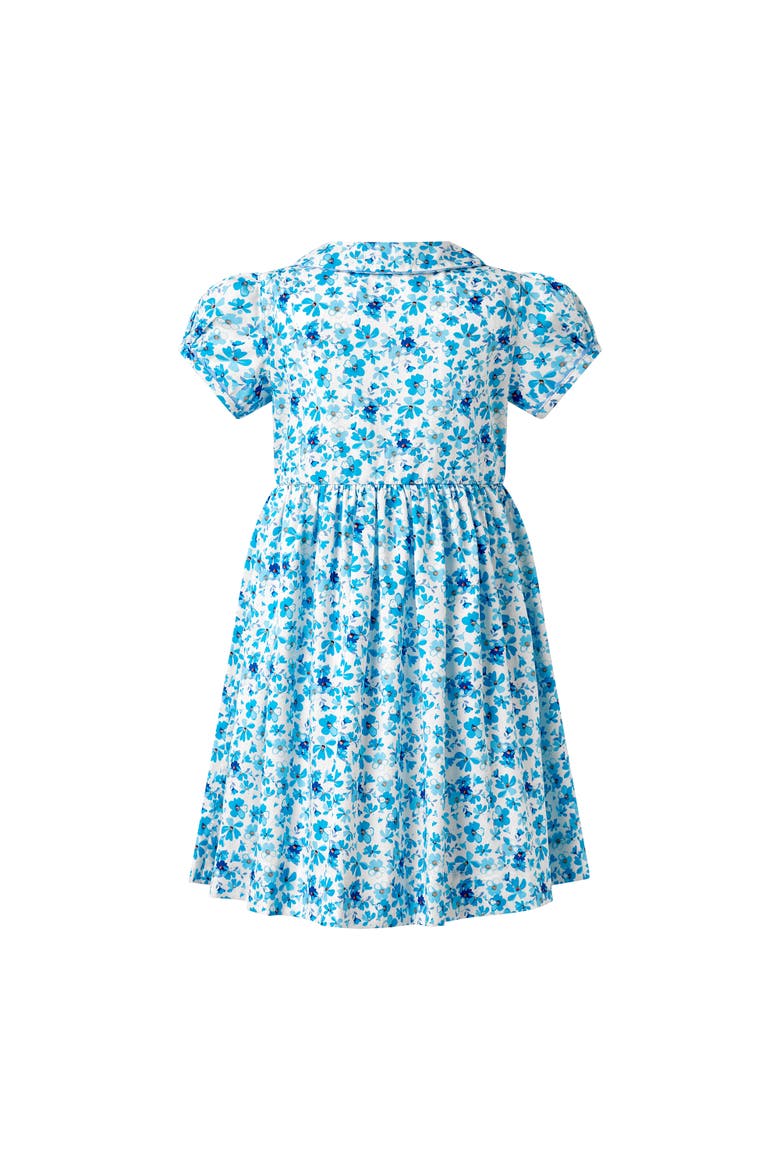 Floral Button Front Dress, Alternate, color, Blue