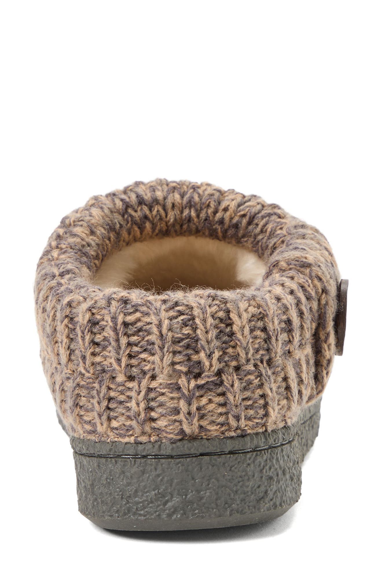 Knit Trim Suede Clog, Main, color, BELLA TAUPE