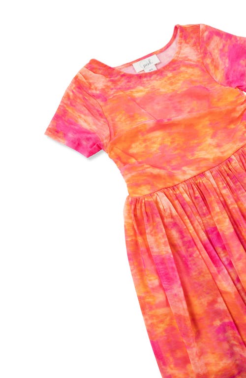 Shop Peek Aren't You Curious Kids' Tie Dye Dress In Orange Multi