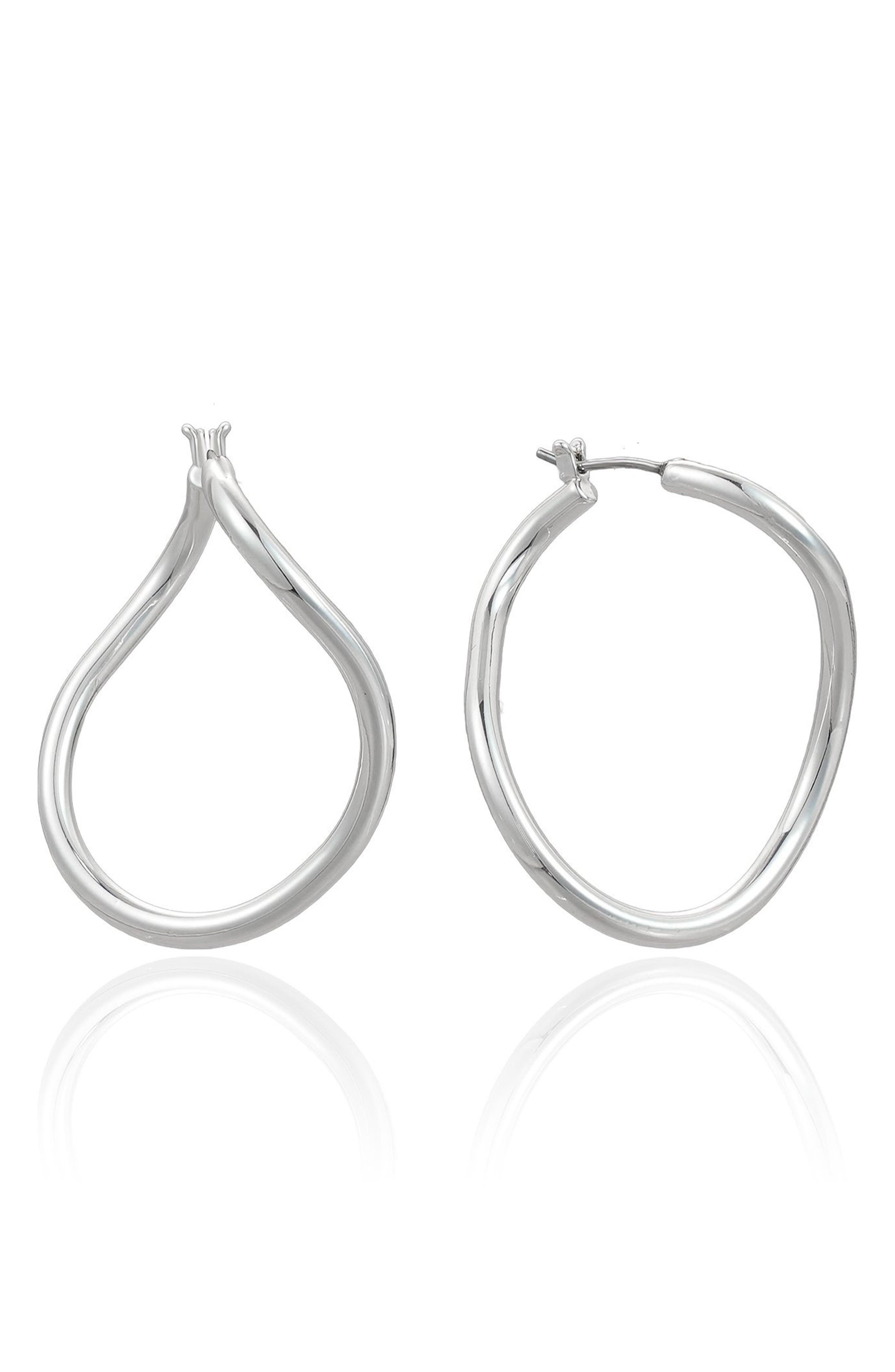 Ettika Thin Strand Hoop Earrings