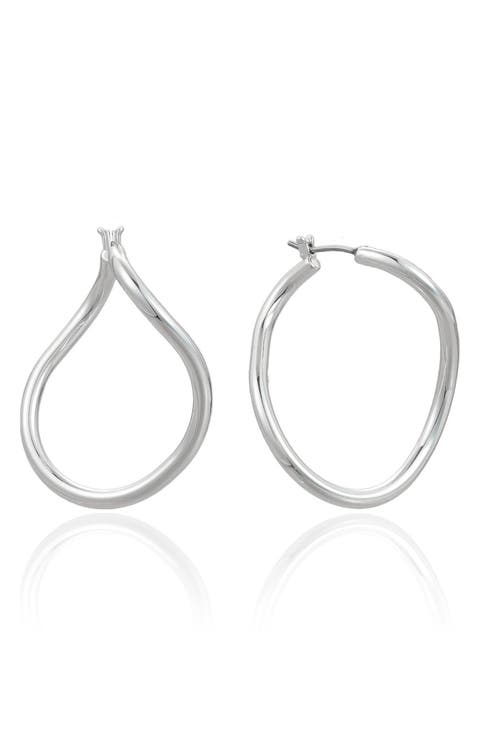 Thin Strand Hoop Earrings