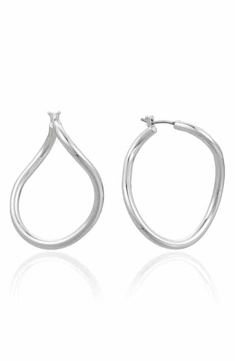 Ettika Thin Strand Hoop Earrings