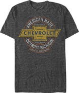 General Motors Men's General Motors American Made Distressed Logo  Graphic T-Shirt