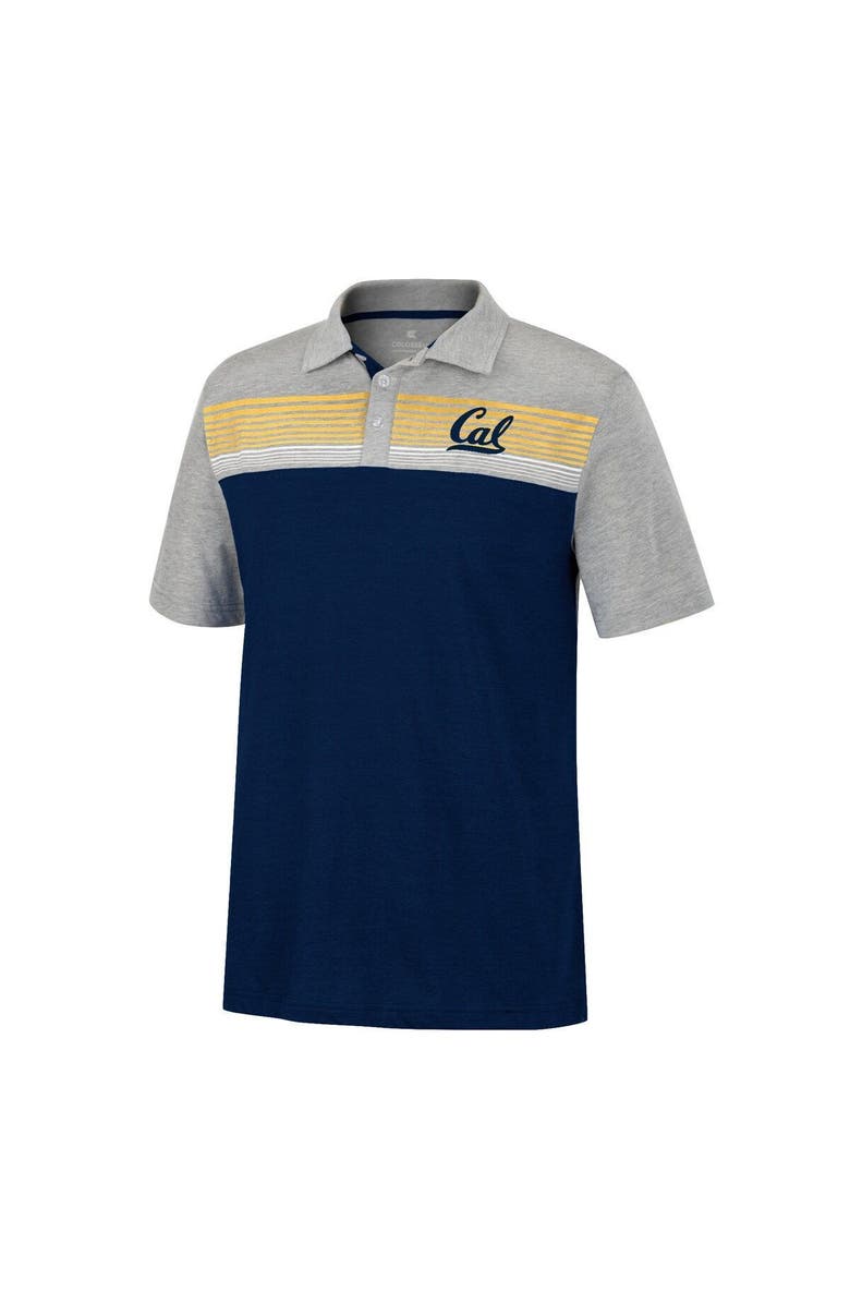 COLOSSEUM Men's Colosseum Navy/Heathered Gray Cal Bears Caddie Polo, Alternate, color, 