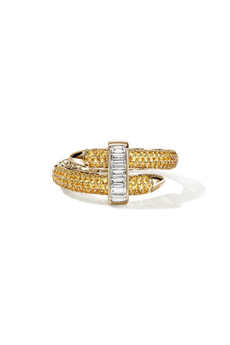Artisan Series 18k Gold Sapphire Diamond Spear Ring, Main, color, 18K YELLOW GOLD