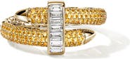 John Hardy Artisan Series 18k Gold Sapphire Diamond Spear Ring