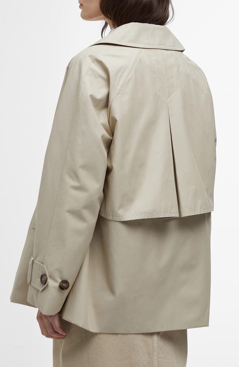 Barbour Maisy Showerproof Double Breasted Jacket, Alternate, color, Light Sand Safari Ta