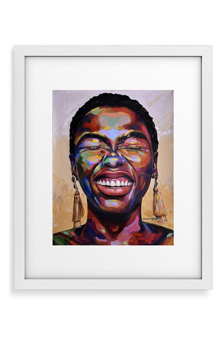 Celebrate Life Framed Art Print, Main, color, WHITE FRAME