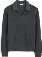 Madewell Shaker Stitch Cotton Sweater Polo