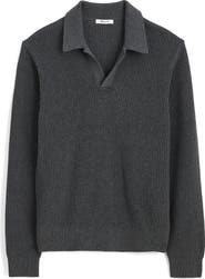 Madewell Shaker Stitch Cotton Sweater Polo