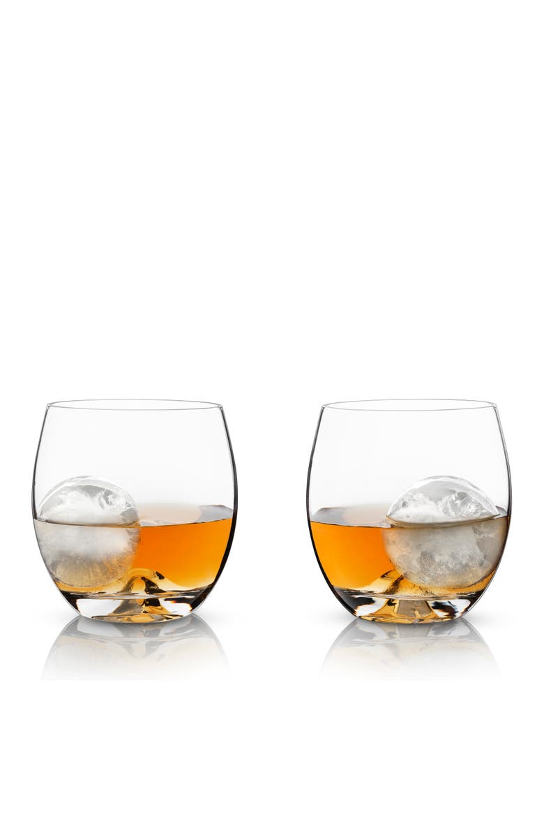 Glacier 4-Piece Ice Sphere Mold and Tumbler Set, Alternate, color, Clear