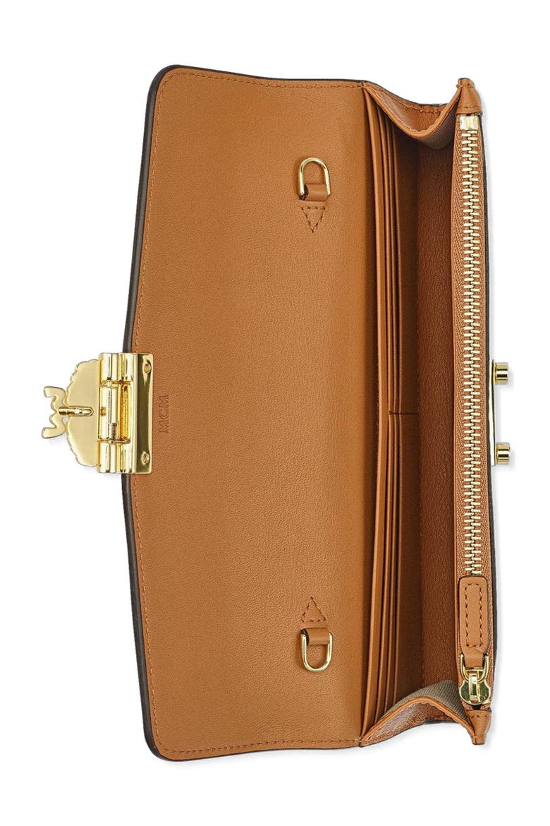 Tracy Wallet on Chain in Visetos, Alternate, color, Cognac