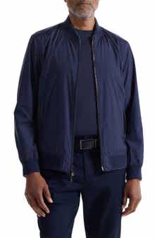 Bugatchi Reversible Water Repellent Bomber Jacket