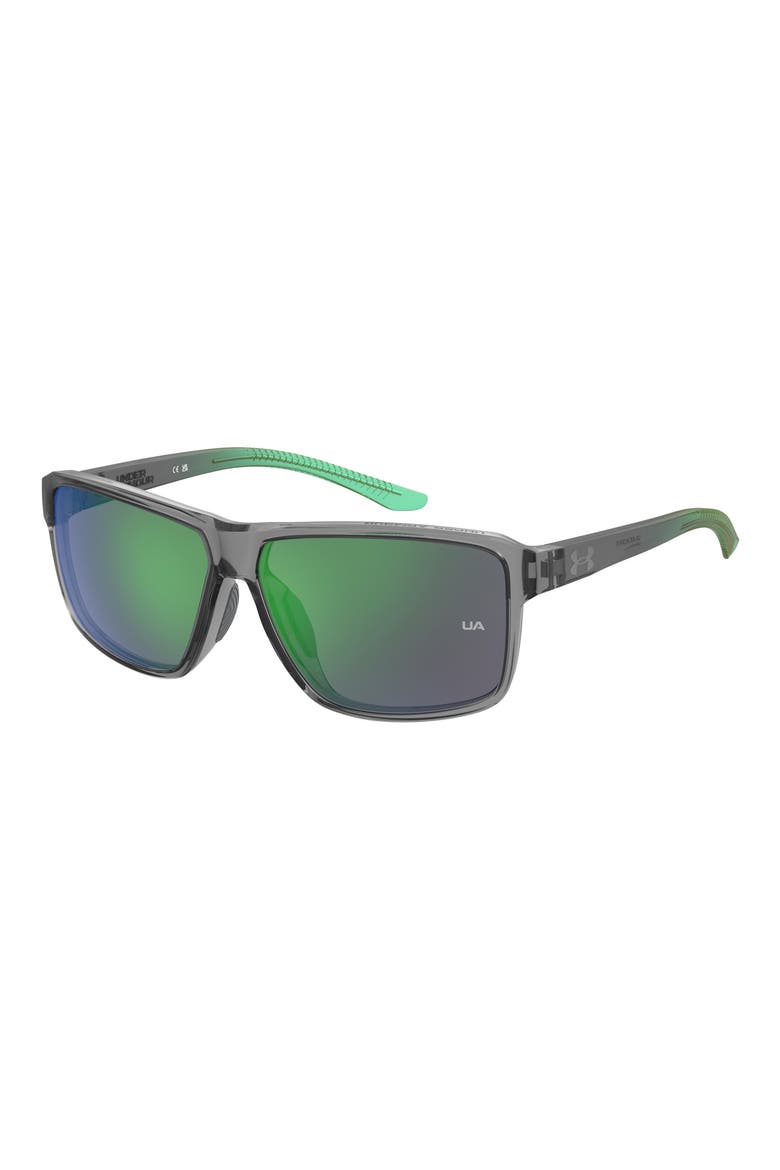 Kickoff Square Sunglasses, Alternate, color, GREY GREEN