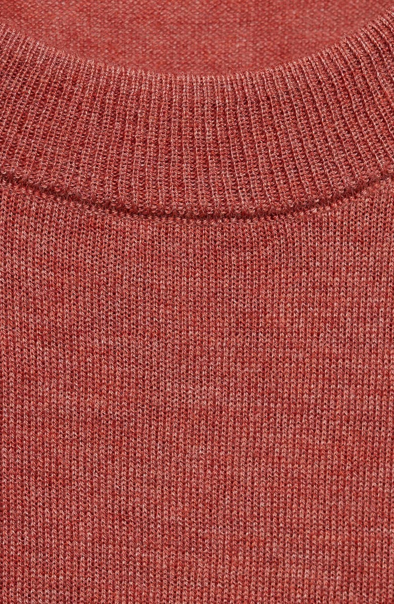 MANGO Crewneck Sweater, Alternate, color, Medium Pink