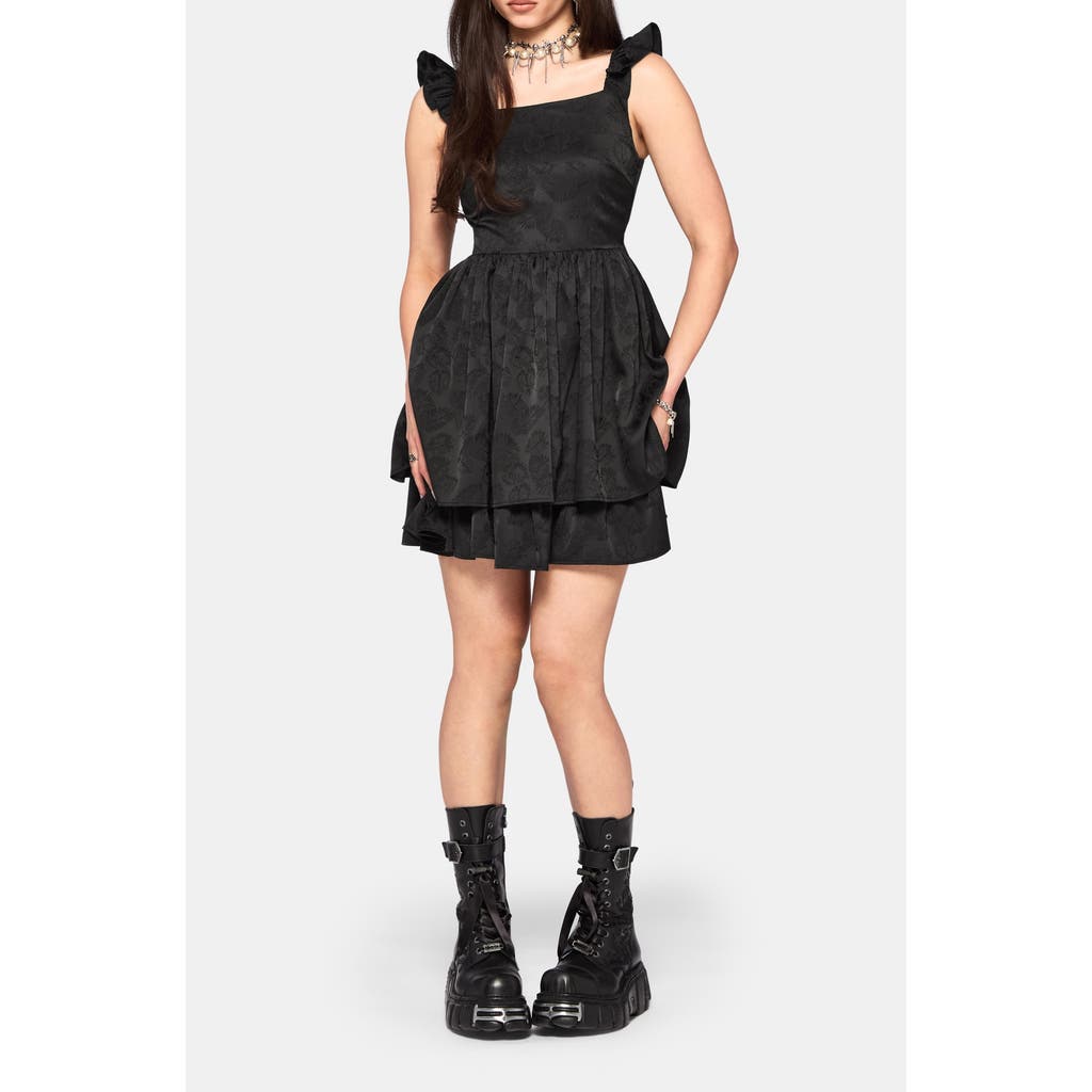 Disturbia Elaria Babydoll Mini Dress In Black