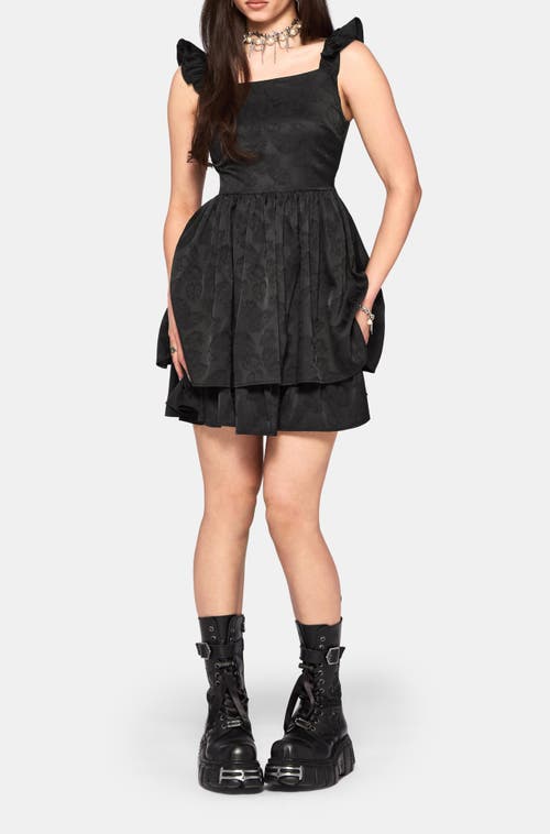 Disturbia Elaria Babydoll Mini Dress In Black