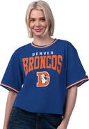 STARTER Women's Starter Royal Denver Broncos Vintage Ace Cropped T-Shirt
