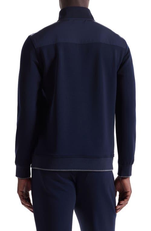 Bugatchi Soft Touch Quarter Zip In Blue